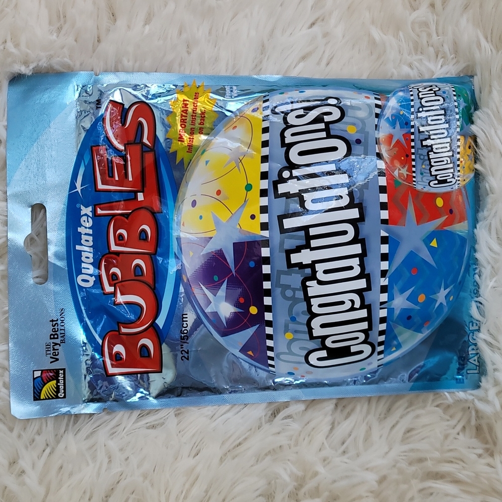 Foil Ballon,  congratulations, Bubble Balloon,